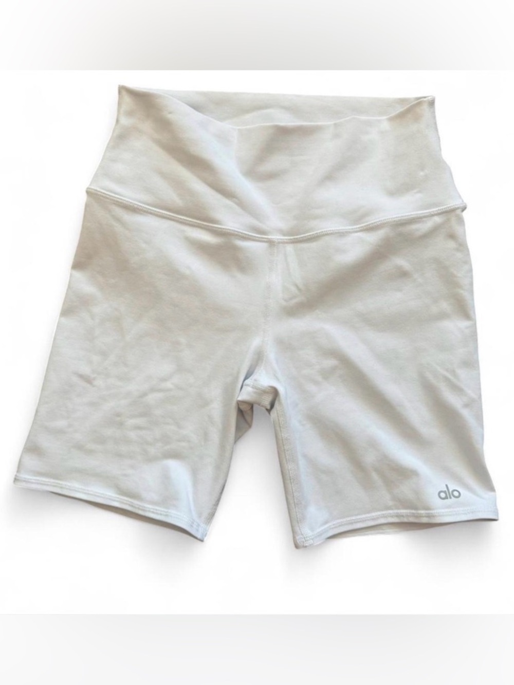 Women's ALO High-waisted 5" White Biker Shorts
